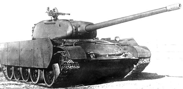 T-44-100 with skirt armour.